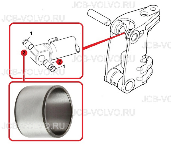 Втулка гидроцилиндра задней стрелы 809/00126
