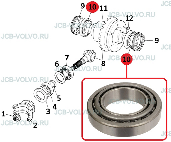 Подшипник дифференциала 907/50100