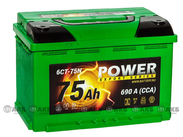 Аккумулятор 75 Амп / POWER (обратка)