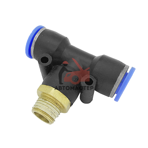 Фитинг Резьбовой Тройник 6мм1/4 наружна резьба