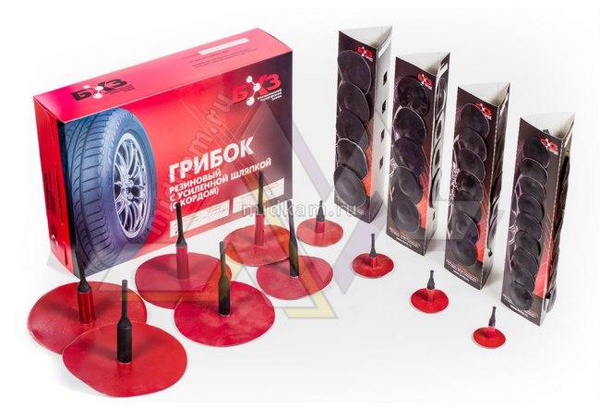 Грибок для ремонта шин (для бескамерных шин) 15-120 мм