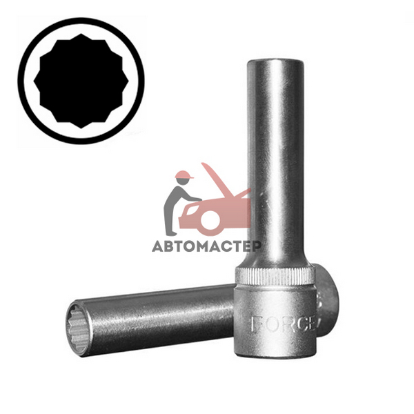Головка под вороток Ф17 многогранная высокая / FORCE
