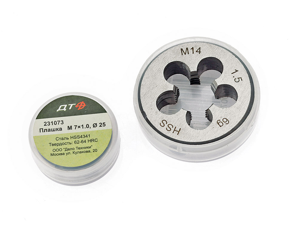 Плашка М12-1,5мм Ф38 / ДЕЛО ТЕХНИКИ