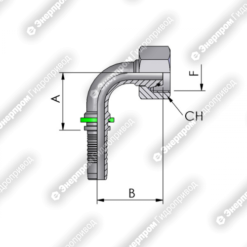Фитинг DKOL DN 19 (М30*2)-90° GIDROPROM