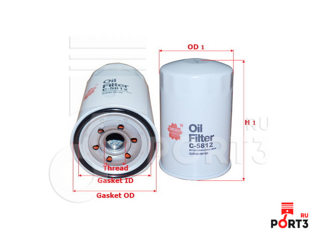 Фильтр масляный C5812 / SAKURA