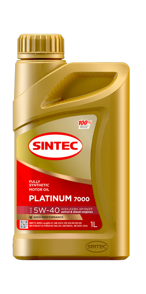 Масло 5W-40 1л (бензин) / SINTEC PLATINUM