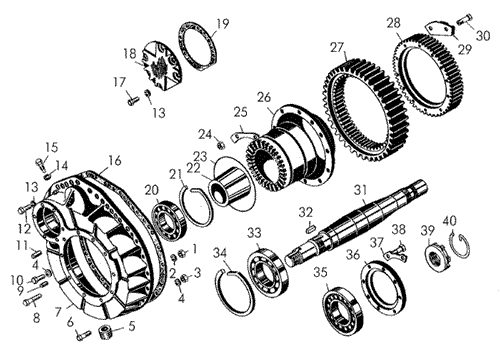 Ремкомплект бортового редуктора Т170 / Кострома