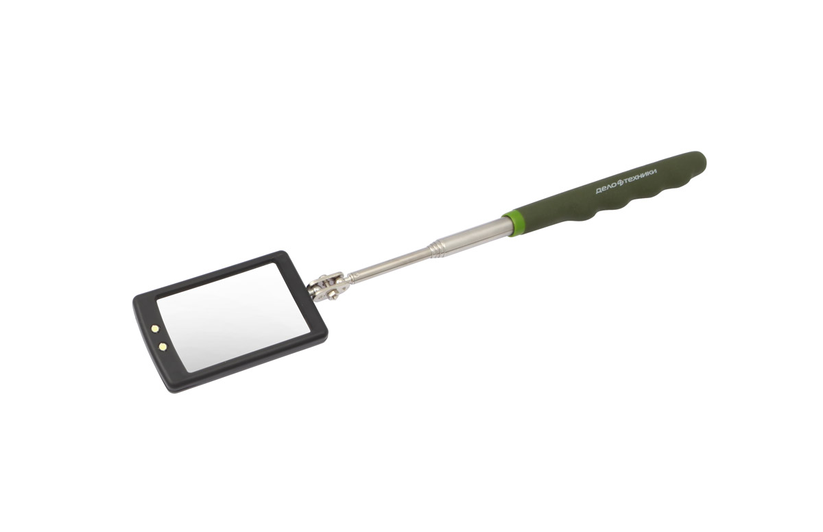 Зеркало телескопическое с подсветкой / ДЕЛО ТЕХНИКИ
