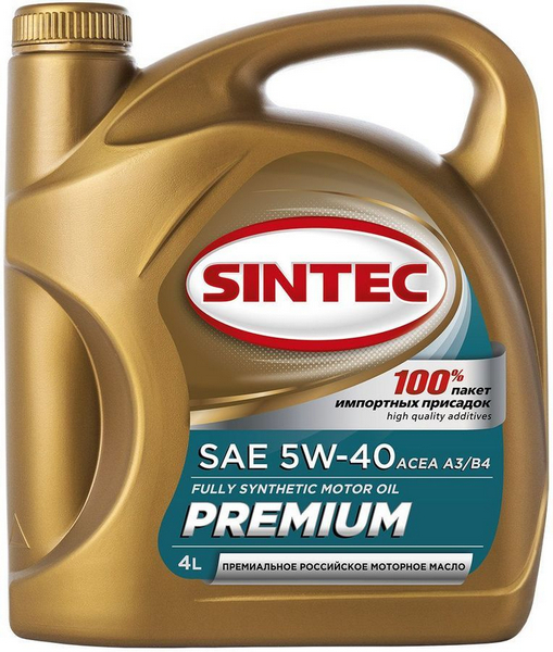 Масло 5W-40 4л (бензин) / SINTEC PREMIUM