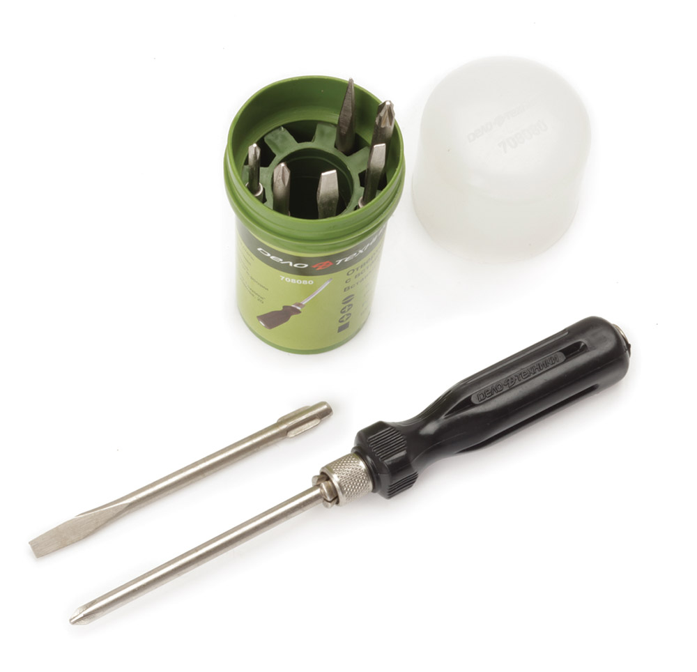 Отвертка цанговая 110мм с насадками / ДЕЛО ТЕХНИКИ