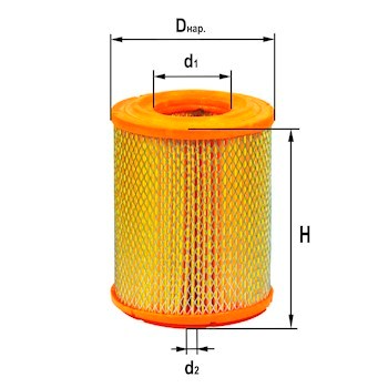 Фильтр воздушный Волга (штайер), Газель / DIFA