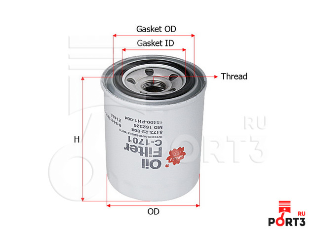 Фильтр масляный C1701 / SAKURA