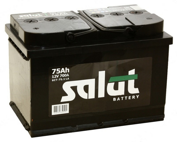 Аккумулятор 75 Амп (обр.) / САЛЮТ