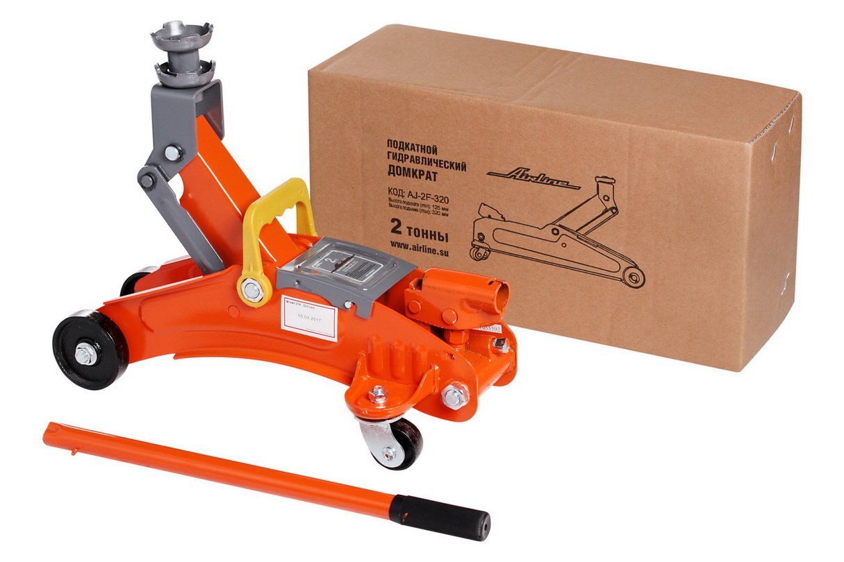 Домкрат подкатной 2т / AIRLINE