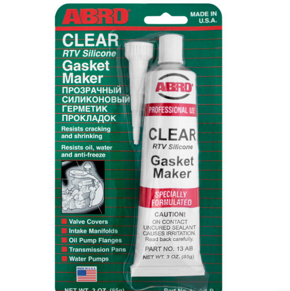 Герметик силиконовый (прозрачный) 400мл / ABRO