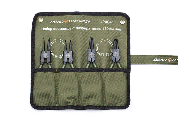 Набор съемников стопорных колец 180мм / ДЕЛО ТЕХНИКИ