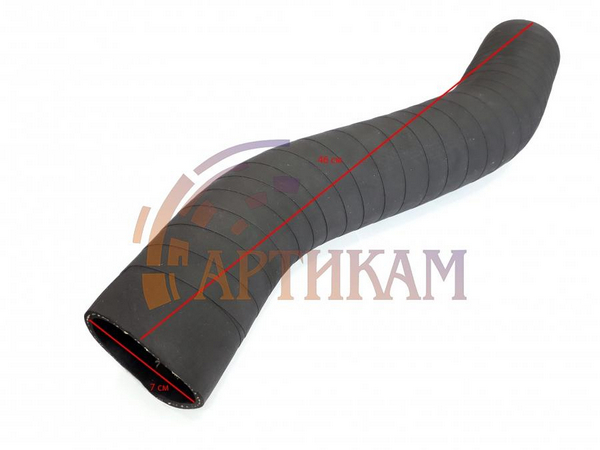 Патрубок ЕВРО МАЗ длинный черный