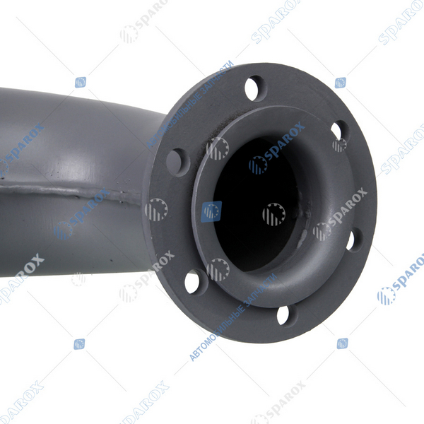 Патрубок прямой короткий КАМАЗ черный гладкий