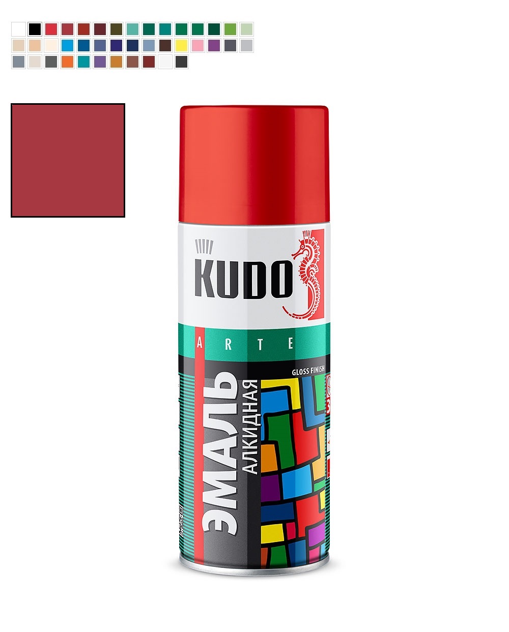 Эмаль универсальная-Вишневая 250 мл / KUDO