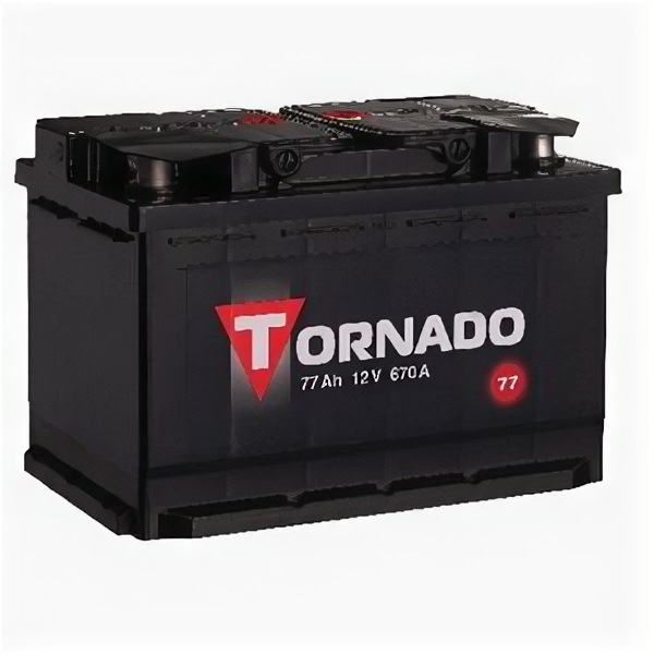 Аккумулятор 77 Амп / TORNADO (обратка)