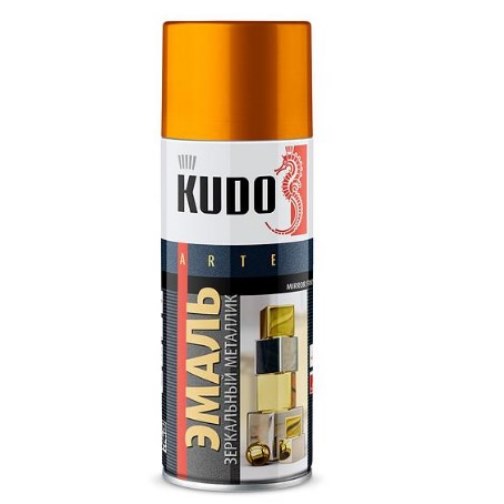 Эмаль универсальная металлик-Хром зеркальный 520мл / KUDO