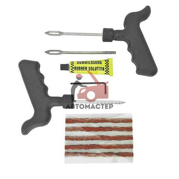 Набор для б/к шин (2шила+жгуты+клей) / АВТОМАСТЕР
