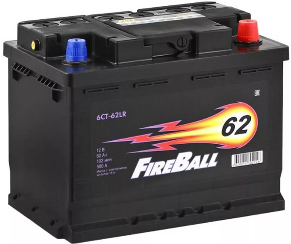 Аккумулятор 62 Амп / FIRE BALL