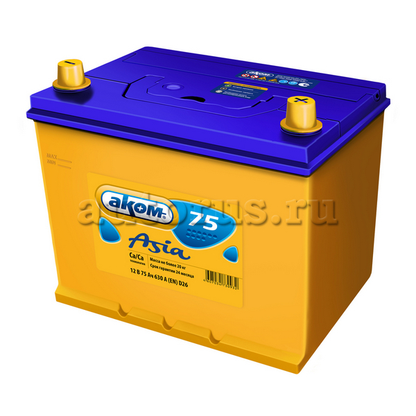 Аккумулятор 75 Амп / KOLTON (Asia) (обратка)