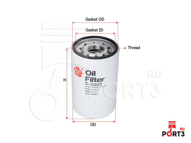 Фильтр масляный C5002 / SAKURA