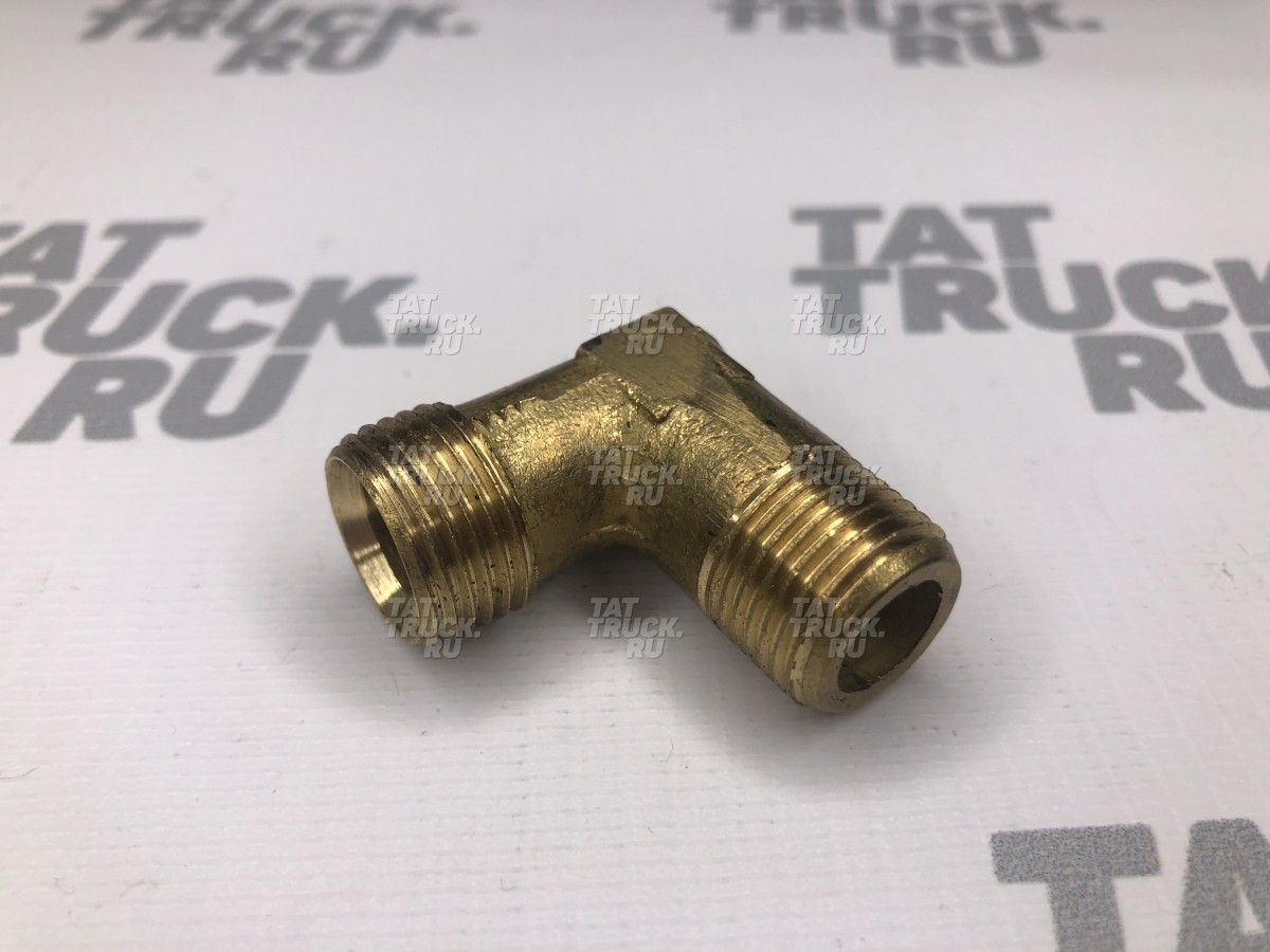 Штуцер угольник 16-18 латунь на компрессор
