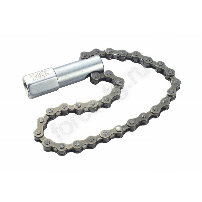 Съемник масляного фильтра цепной до 120мм /  FORCE