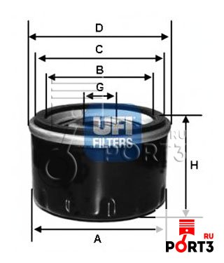 Фильтр масляный 23.480.00 / UFI