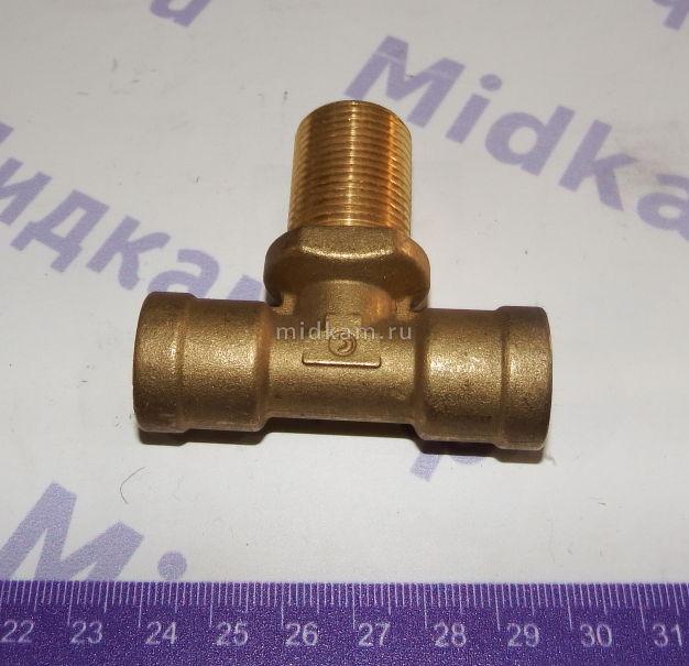 Штуцер тройник 12В-20-12В латунь