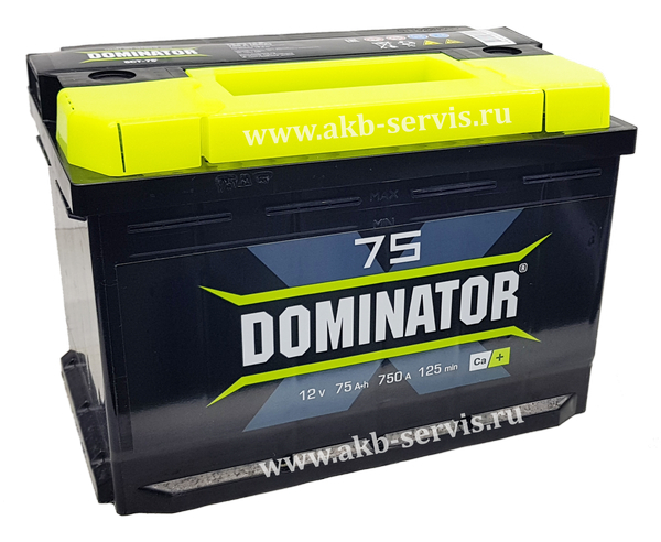 Аккумулятор 75 Амп / DOMINATOR