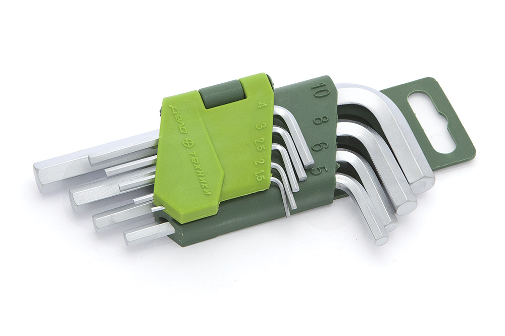 Набор шестигранников 9 пр 1,5-10мм (короткие) / ДЕЛО ТЕХНИКИ