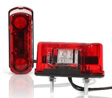 Фонарь освещения номеров (красный, ПН 3-12-24LED) / ТЕХАВТОСВЕТ