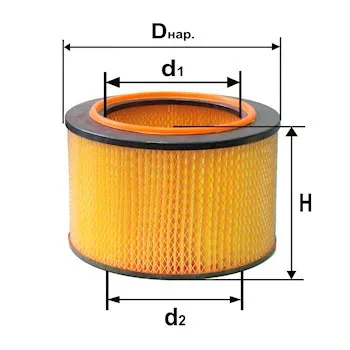 Фильтр воздушный УРАЛ, ЗИЛ с дном / DIFA