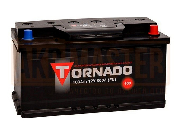 Аккумулятор 100 Амп / TORNADO (обратка)