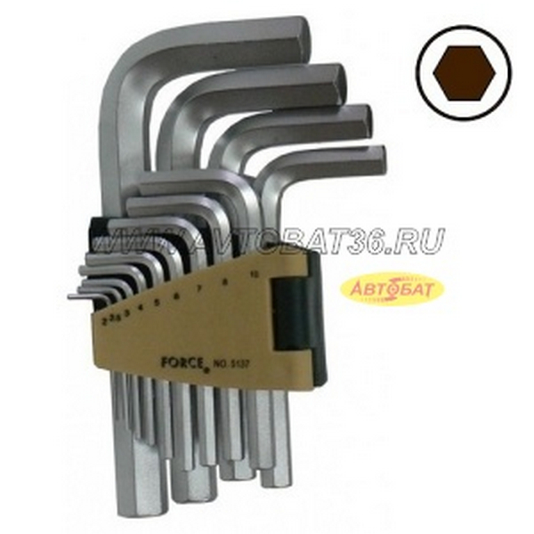 Набор шестигранников 11 пр. 1,5-12мм / FORCE