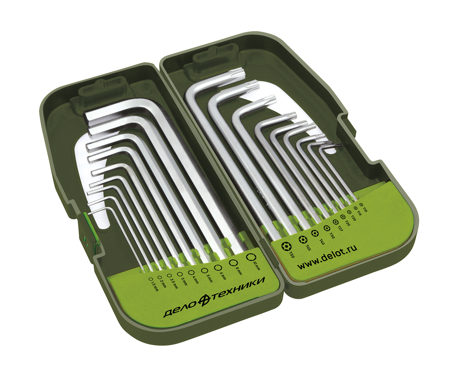 Набор шестигранников и ключей TORX 18пр / ДЕЛО ТЕХНИКИ