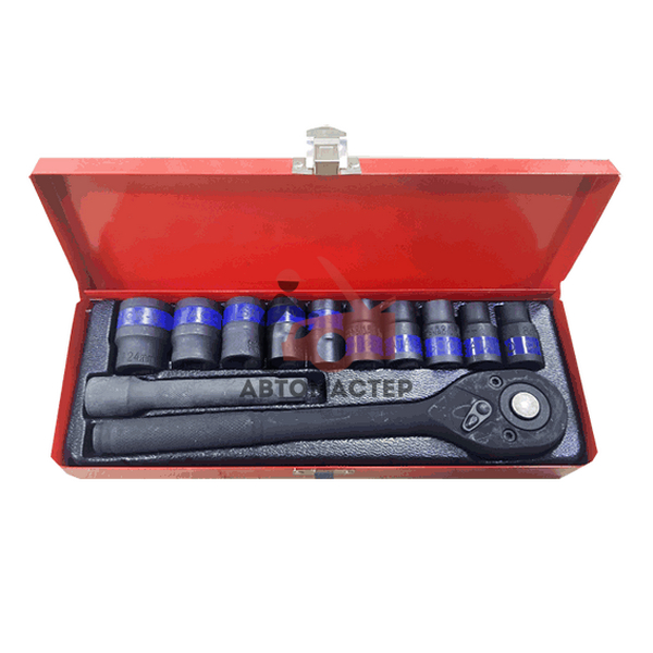 Набор головок с трещоткой 1/2 12 пр. 8-24 мм / SATAGOOD