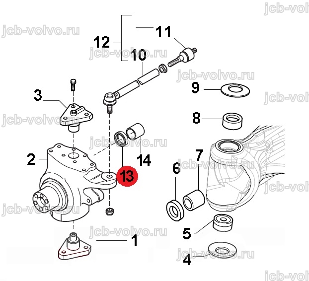 Сальни кулака TEREX Carraro 6194911M1