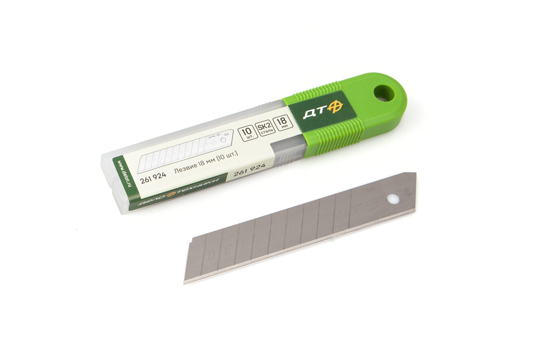 Лезвие для ножа 18мм (10шт) / ДЕЛО ТЕХНИКИ