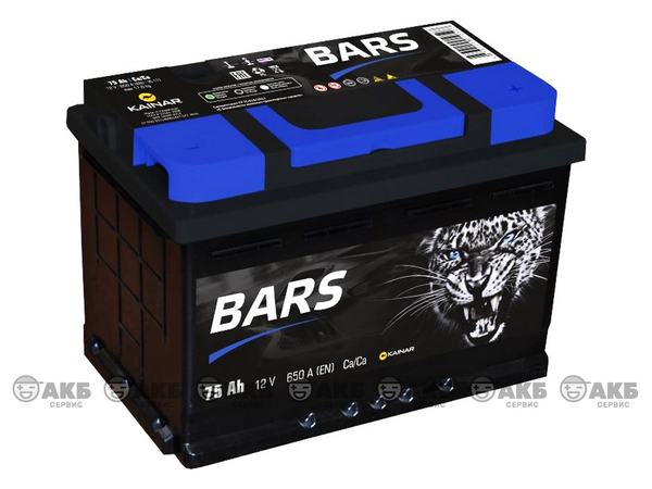 Аккумулятор 75 Амп / BARS (обратка)