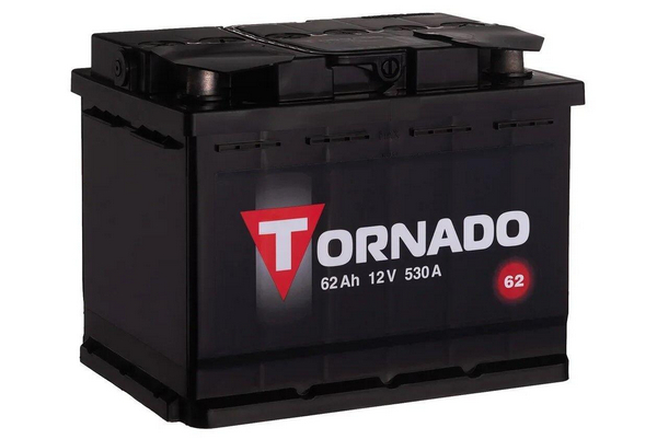 Аккумулятор 62 Амп / TORNADO (обратка)