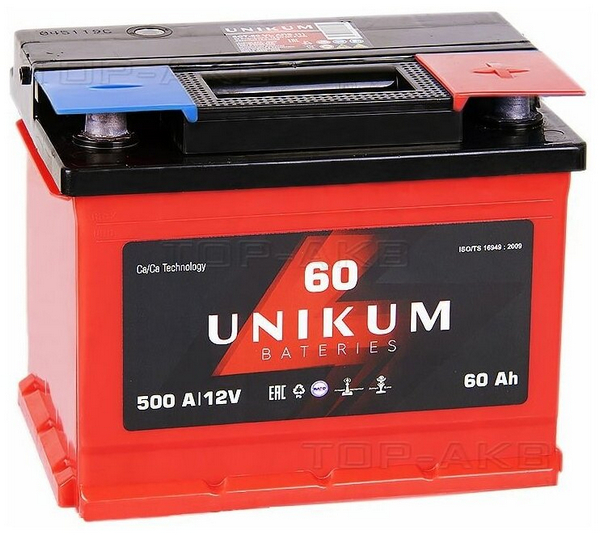 Аккумулятор 60 Амп / UNIKUM (обратка)