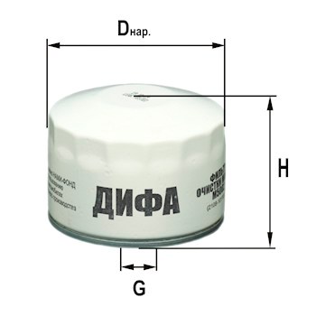 Фильтр масляный ВАЗ 2108-15, Ока / DIFA