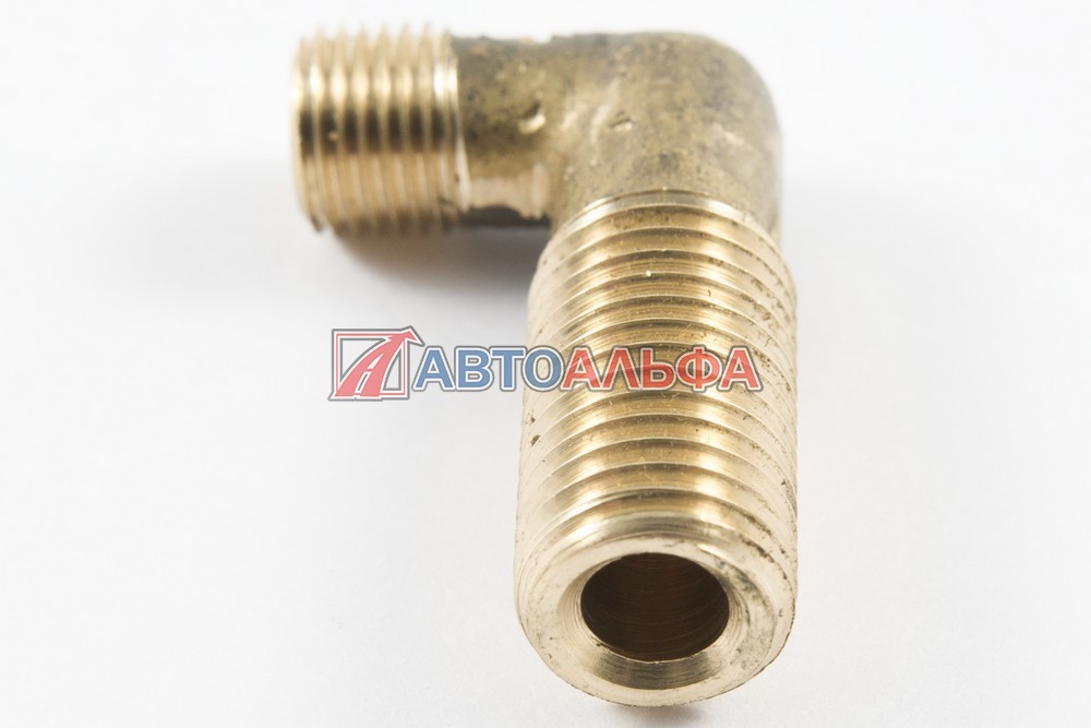 Штуцер угольник 10-12 латунь горного тормоза