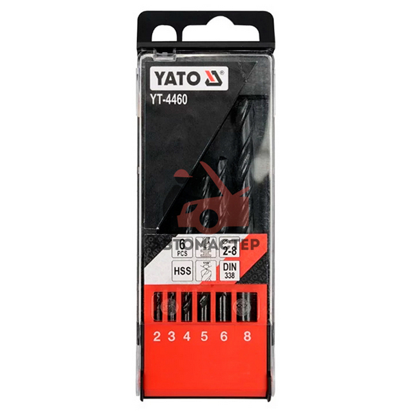 Набор сверл по металлу 6пр D2-8мм / YATO