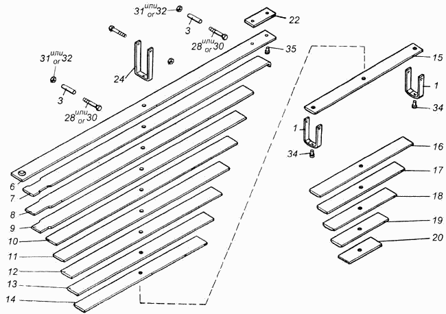 Рессора передняя КАМАЗ-5320/55111 15 листов / Белорецк